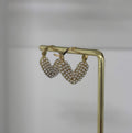 Gold Pearl Hoops