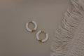White & Gold Enamel Hoop