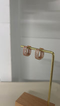 Rose Gold Crystal Hoop
