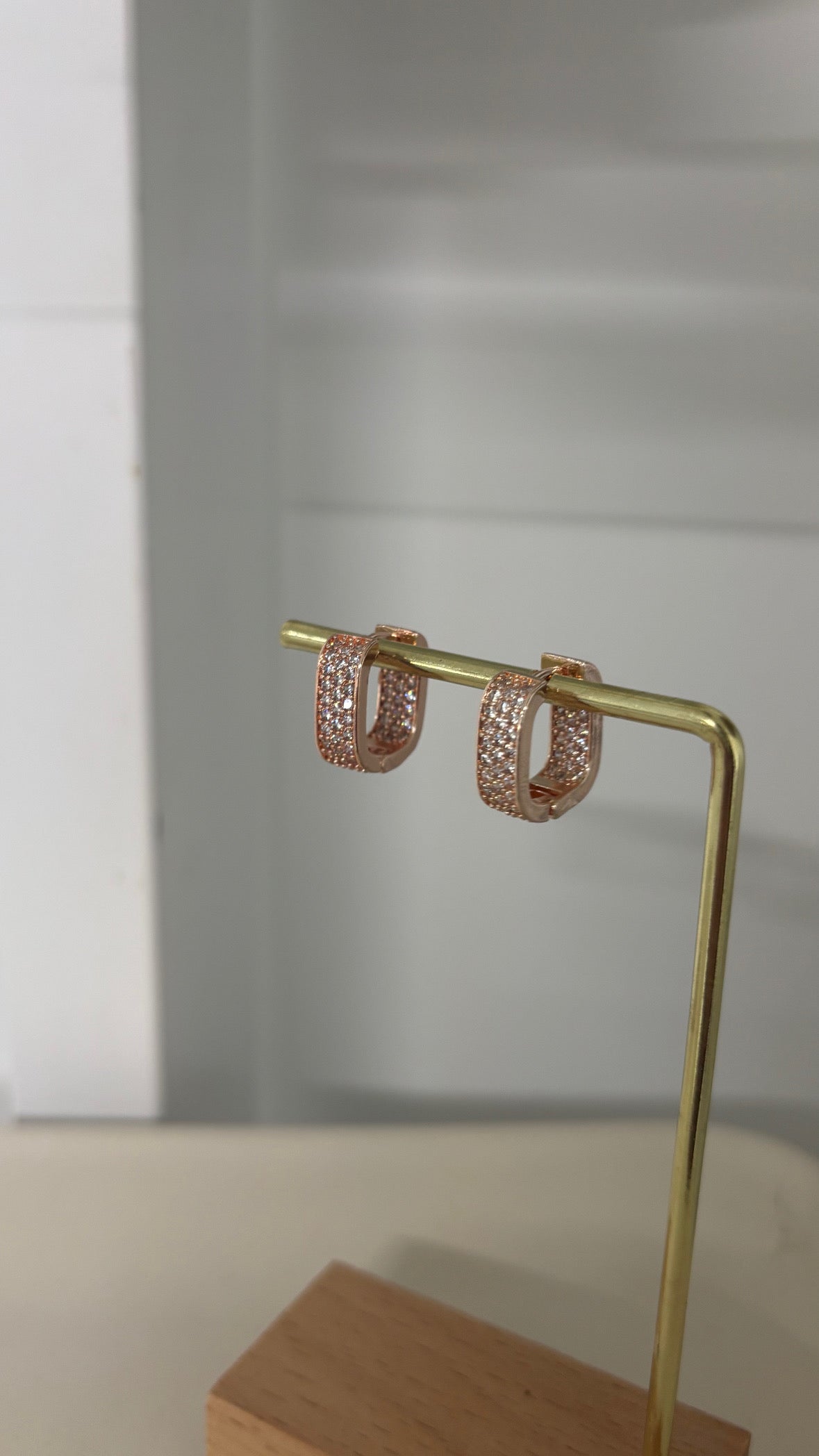 Rose Gold Crystal Hoop