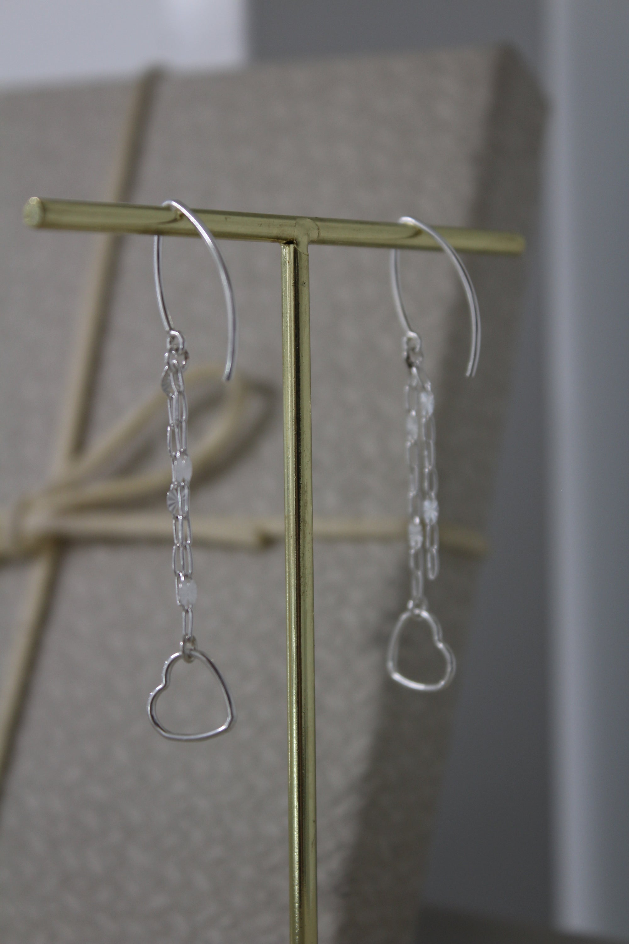 Silver Heart Dangles