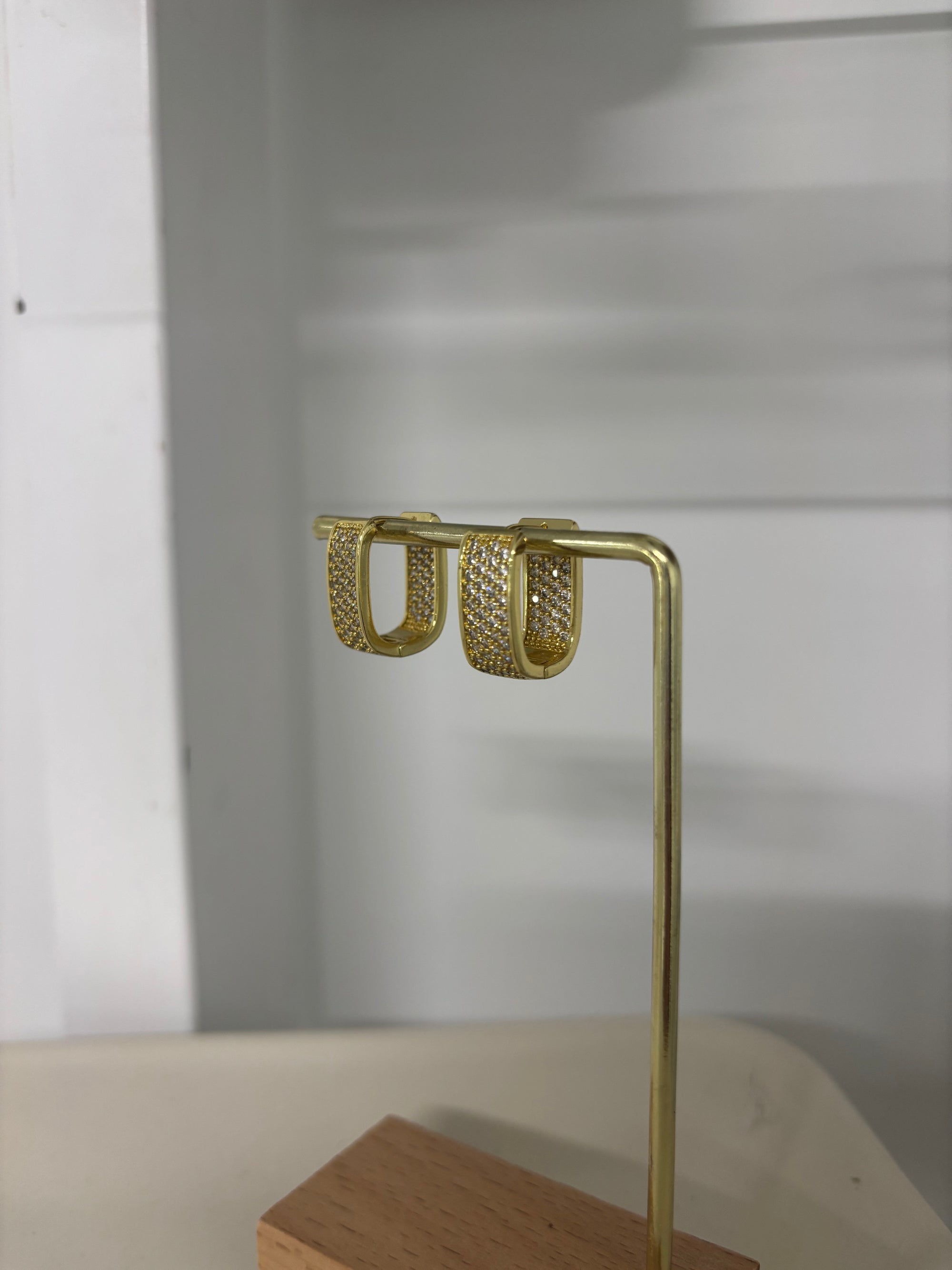 Gold Crystal Hoop