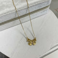 Gold Bow Necklace