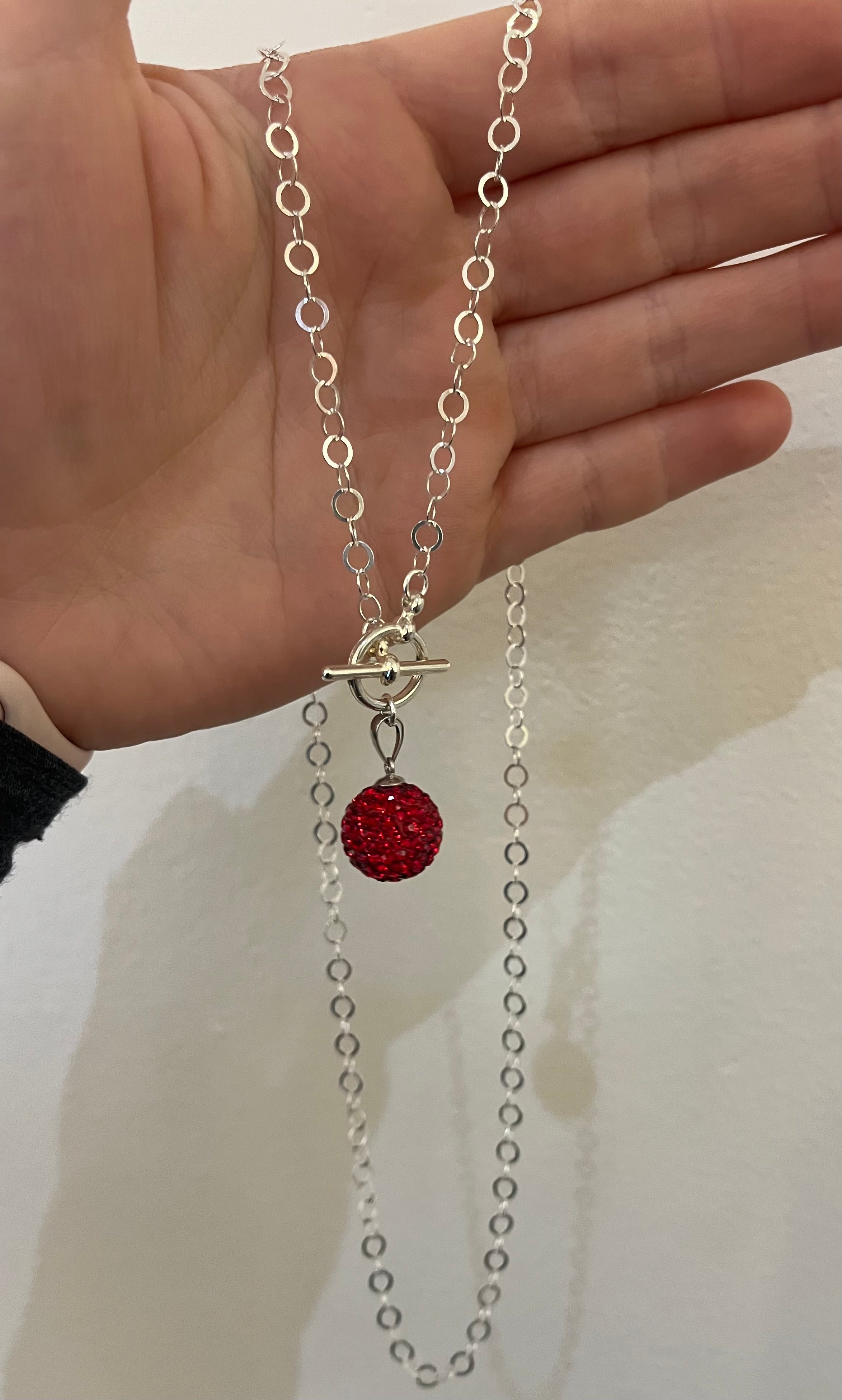 14mm Layering Red Necklace