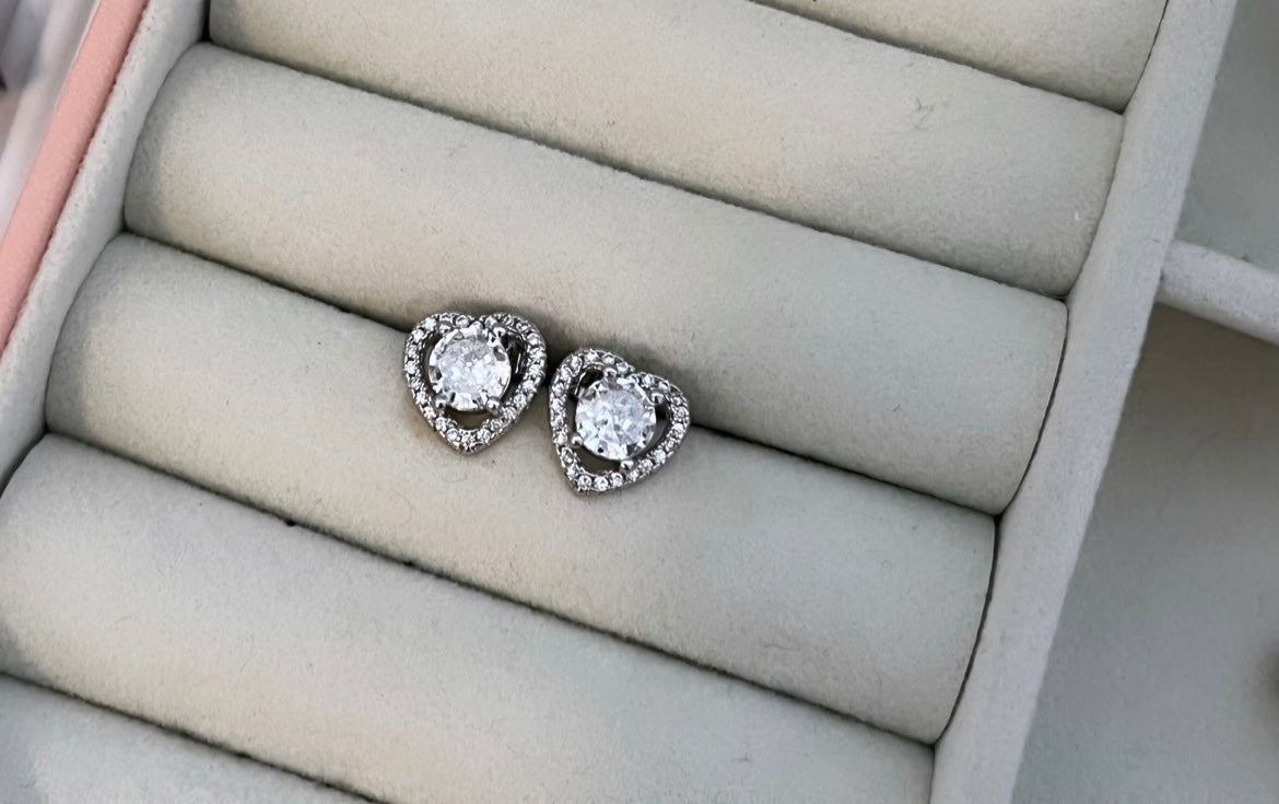 Silver Heart Earrings
