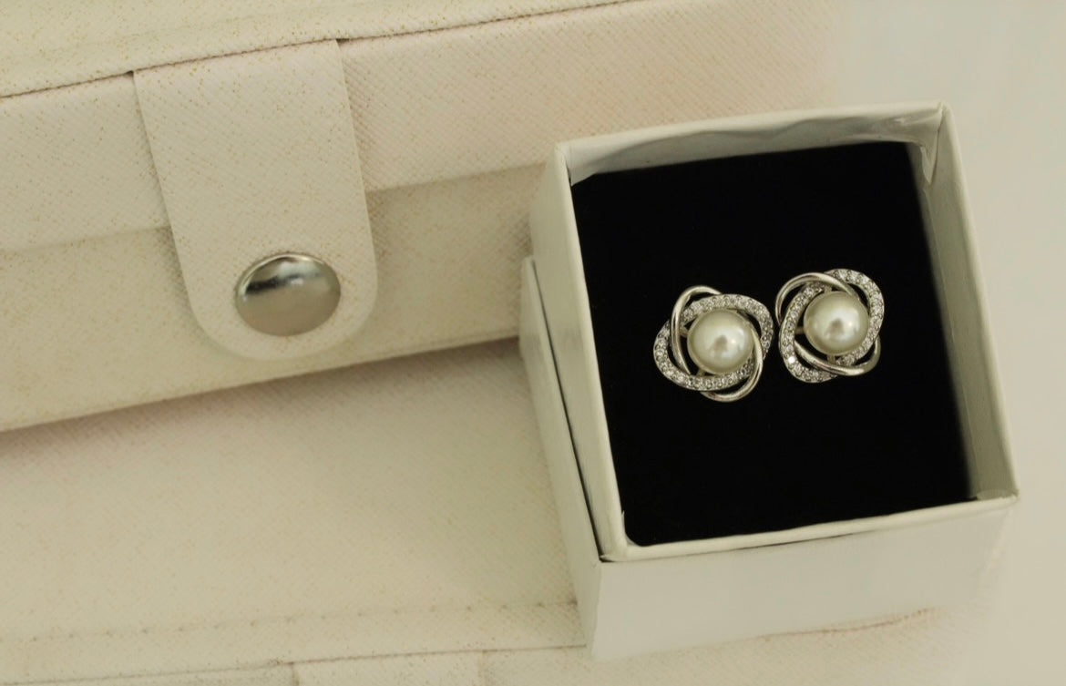 White Pearl Studs