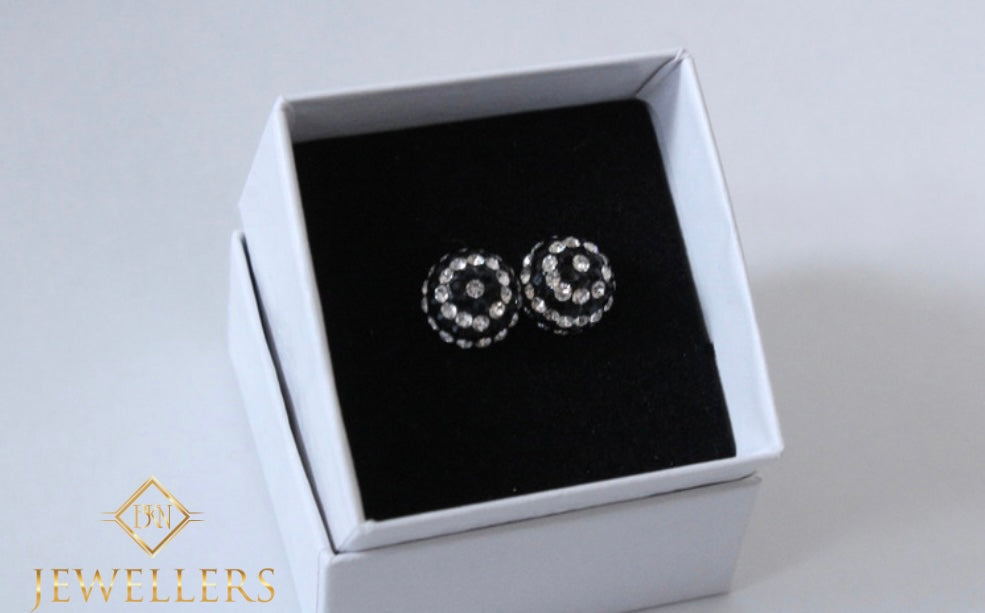 Clear & Black Spiral